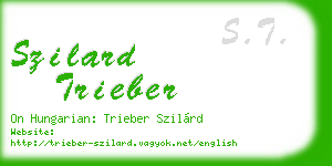 szilard trieber business card